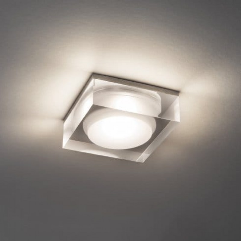 Astro Lighting Vancouver  5698 9.8W LED IP44 Recessed LED Square Bathroom Downlight In Clear Glass And Polished Chrome, Bathroom zones 2 and 3, Requires a 350mA constant current driver, NOT included. 90 x 90 x 35mm (Last One)